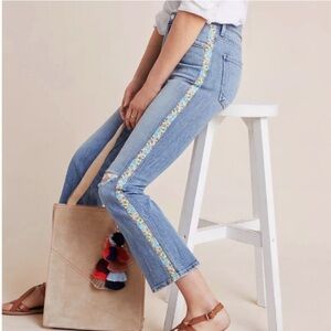 Citizens Of Humanity • NWT Demy Ultra High Rise Crop Flare Flora Stripe Size 27